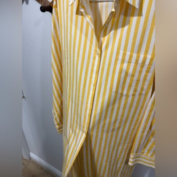THE FRANKIE SHOPCala Striped Cotton-poplin Midi Shirt Dress - Picture 7 of 12
